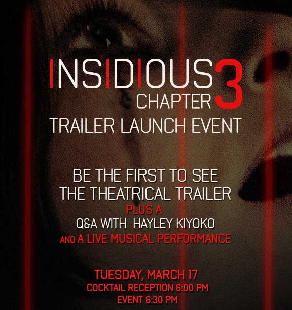 Attend the Trailer Launch Event for INSIDIOUS: CHAPTER 3