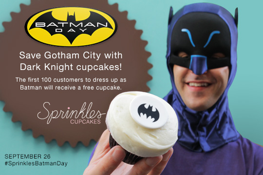 Batman Day at Sprinkles Cupcakes 9-26