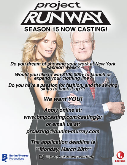 Project Runway Now Casting! Who should apply?