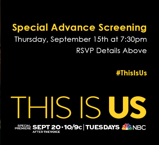 See a Free Screening of the New NBC Show THIS IS US!