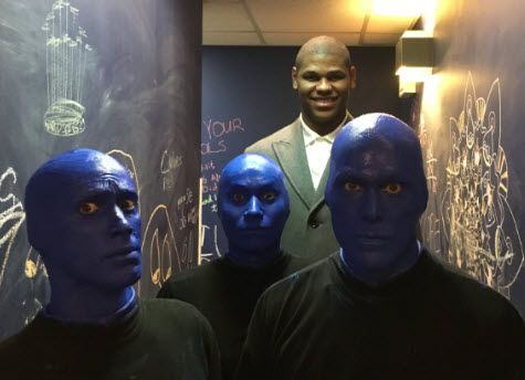 Celebrity Sighting: Chicago Bulls’ Cristiano Felicio experiences Blue Man Group Friday, March 3